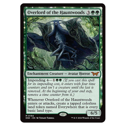 Overlord of the Hauntwoods 0194 card from the Magic The Gathering set Duskmourn: House of Horror