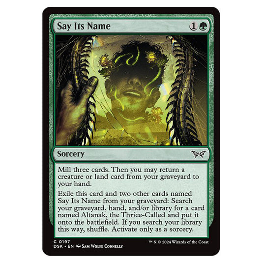 Say Its Name 0197 card from the Magic The Gathering set Duskmourn: House of Horror