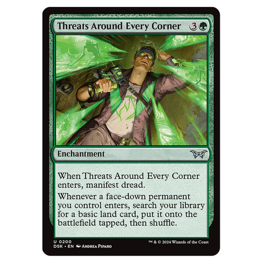 Threats Around Every Corner 0200 card from the Magic The Gathering set Duskmourn: House of Horror