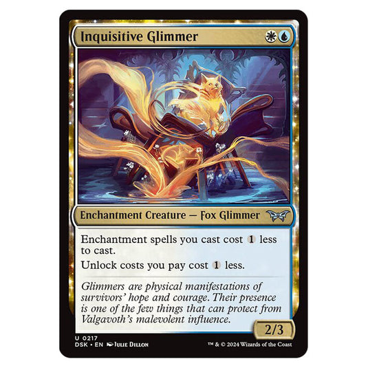 Inquisitive Glimmer 0217 card from the Magic The Gathering set Duskmourn: House of Horror