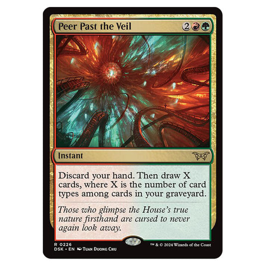 Peer Past the Veil 0226 card from the Magic The Gathering set Duskmourn: House of Horror