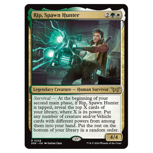 Rip, Spawn Hunter 0228 card from the Magic The Gathering set Duskmourn: House of Horror