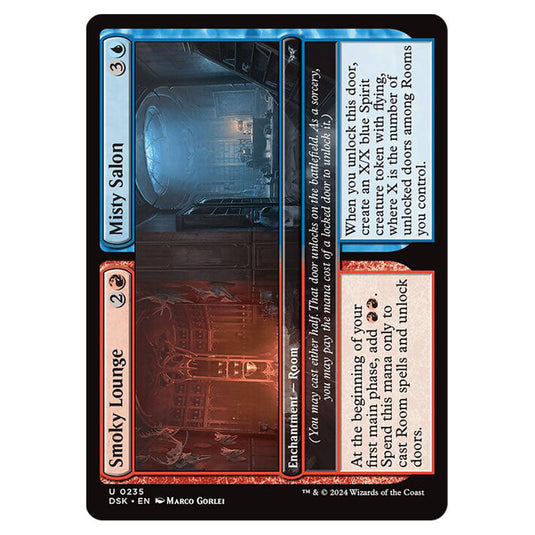 Smoky Lounge // Misty Salon 0235 card from the Magic The Gathering set Duskmourn: House of Horror