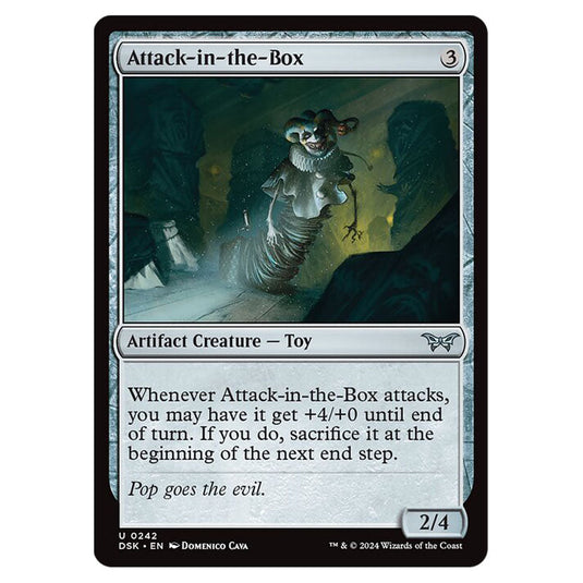 Attack-in-the-Box 0242 card from the Magic The Gathering set Duskmourn: House of Horror