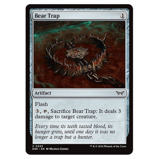 Bear Trap 0243 card from the Magic The Gathering set Duskmourn: House of Horror