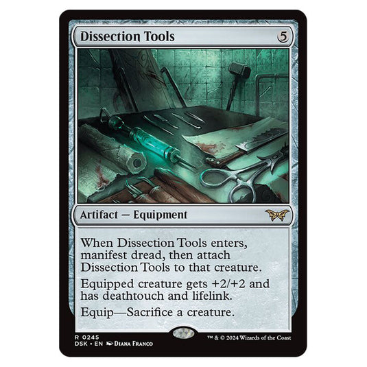 Dissection Tools 0245 card from the Magic The Gathering set Duskmourn: House of Horror