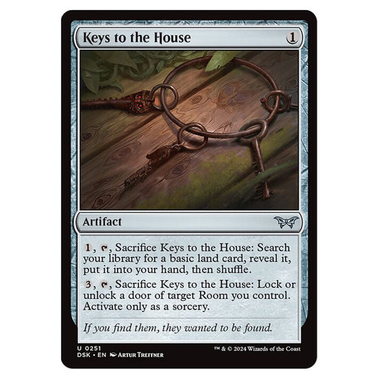 Keys to the House 0251 card from the Magic The Gathering set Duskmourn: House of Horror