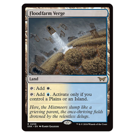 Floodfarm Verge 0259 card from the Magic The Gathering set Duskmourn: House of Horror