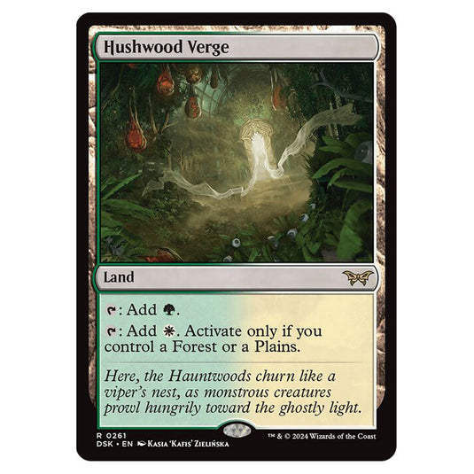 Hushwood Verge 0261 card from the Magic The Gathering set Duskmourn: House of Horror