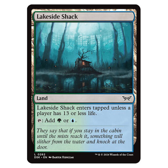 Lakeside Shack 0262 card from the Magic The Gathering set Duskmourn: House of Horror