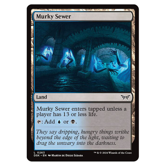 Murky Sewer 0263 card from the Magic The Gathering set Duskmourn: House of Horror