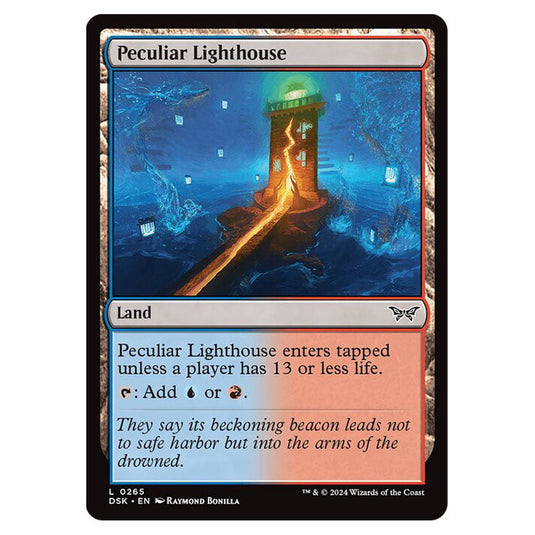 Peculiar Lighthouse 0265 card from the Magic The Gathering set Duskmourn: House of Horror