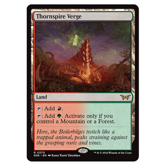 Thornspire Verge 0270 card from the Magic The Gathering set Duskmourn: House of Horror