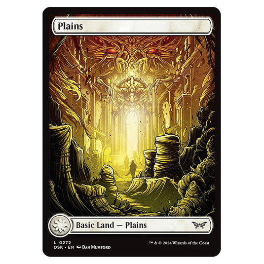 Plains 0272 card from the Magic The Gathering set Duskmourn: House of Horror