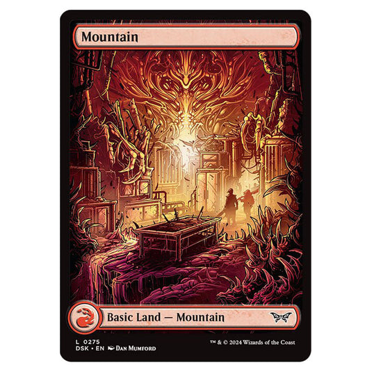 Mountain 0275 card from the Magic The Gathering set Duskmourn: House of Horror