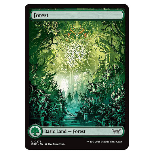 Forest 0276 card from the Magic The Gathering set Duskmourn: House of Horror