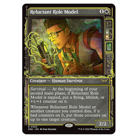 Reluctant Role Model  0303 card from the Magic The Gathering set Duskmourn: House of Horror