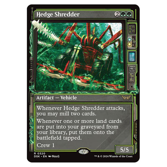 Hedge Shredder 0320 card from the Magic The Gathering set Duskmourn: House of Horror