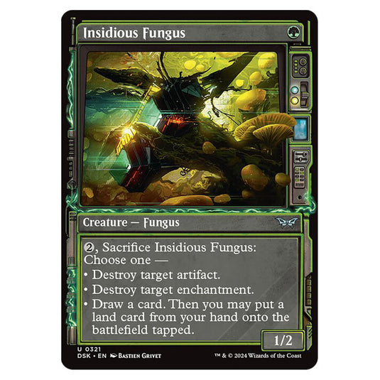 Insidious Fungus 0321 card from the Magic The Gathering set Duskmourn: House of Horror