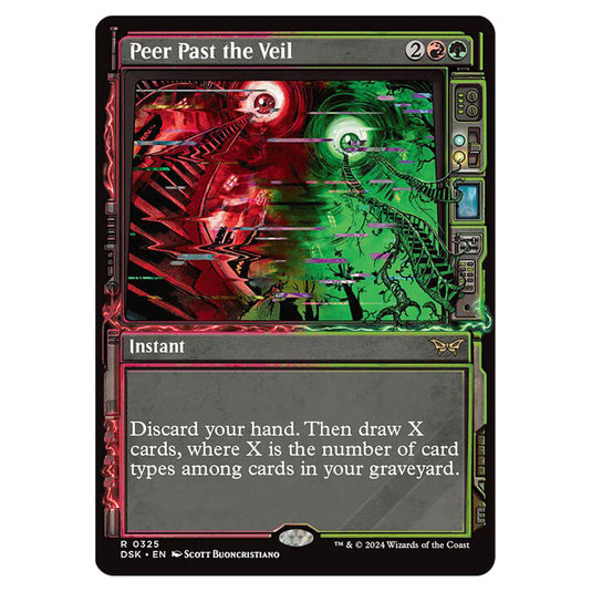 Peer Past the Veil 0325 card from the Magic The Gathering set Duskmourn: House of Horror