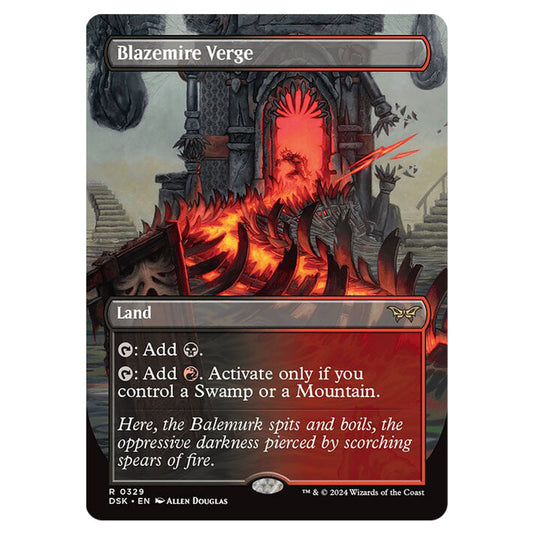 Blazemire Verge 0329 card from the Magic The Gathering set Duskmourn: House of Horror