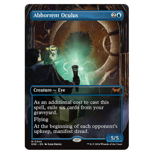 Abhorrent Oculus 0344 card from the Magic The Gathering set Duskmourn: House of Horror