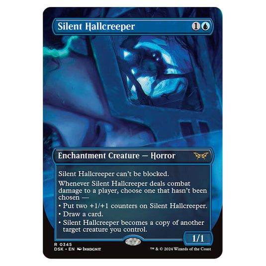 Silent Hallcreeper 0345 card from the Magic The Gathering set Duskmourn: House of Horror