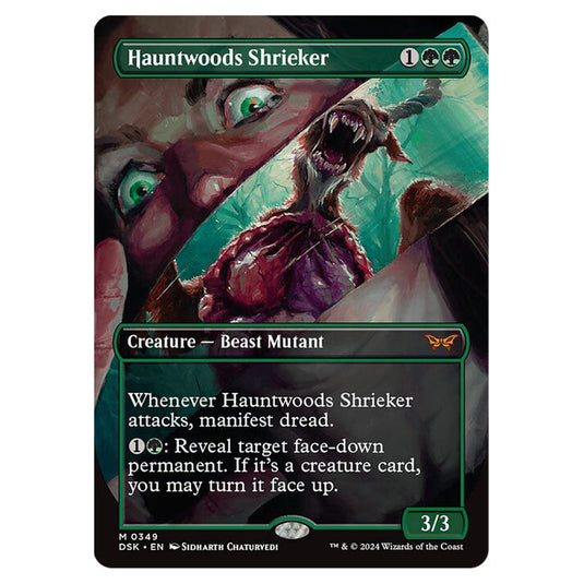 Hauntwoods Shrieker 0349 card from the Magic The Gathering set Duskmourn: House of Horror