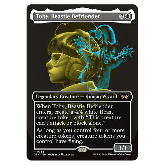 Toby, Beastie Befriender 0356 card from the Magic The Gathering set Duskmourn: House of Horror