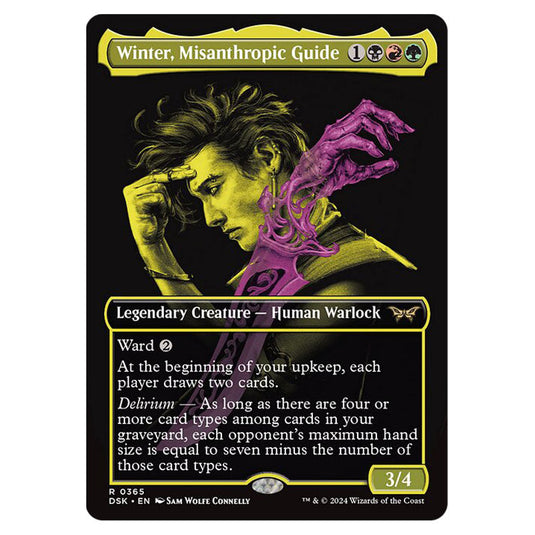 Winter, Misanthropic Guide 0365 card from the Magic The Gathering set Duskmourn: House of Horror