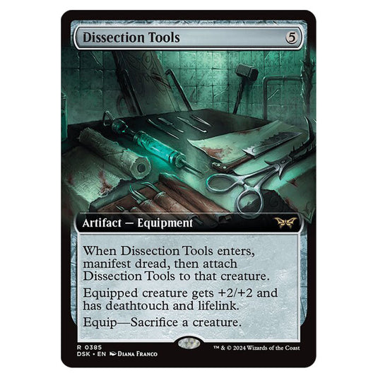 Dissection Tools 0385 card from the Magic The Gathering set Duskmourn: House of Horror