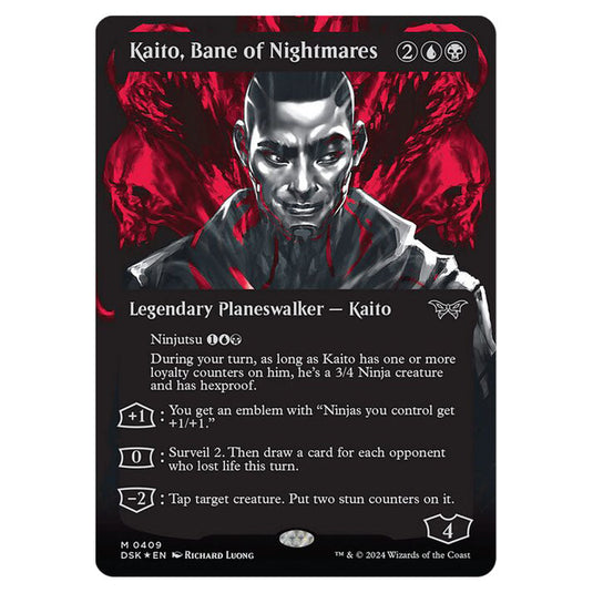 Kaito, Bane of Nightmares  0409 card from the Magic The Gathering set Duskmourn: House of Horror