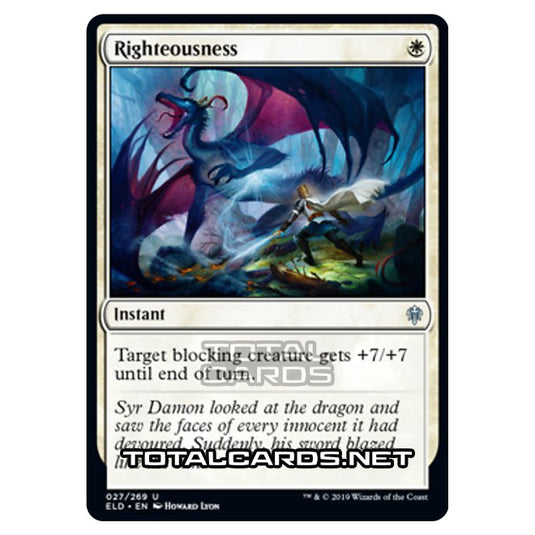 Magic The Gathering - Throne of Eldraine  - Righteousness - 27/269