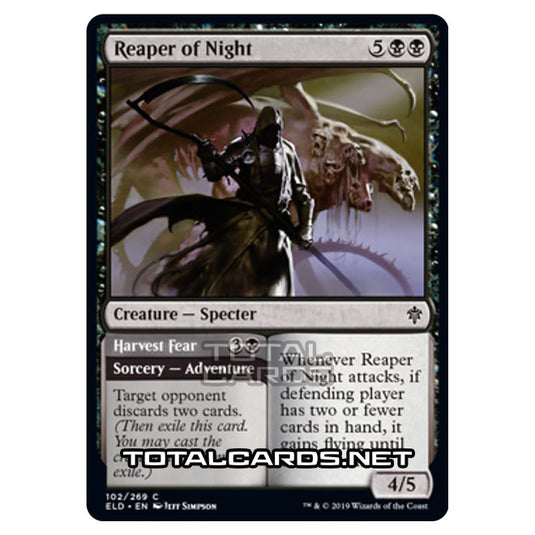 Magic The Gathering - Throne of Eldraine  - Reaper of Night // Harvest Fear - 102/269