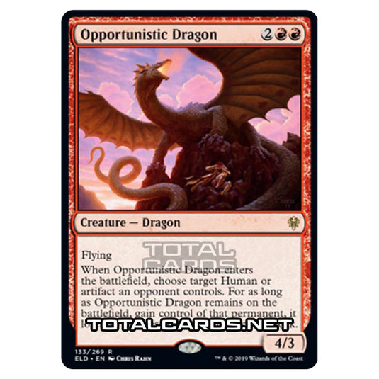 Magic The Gathering - Throne of Eldraine  - Opportunistic Dragon - 133/269