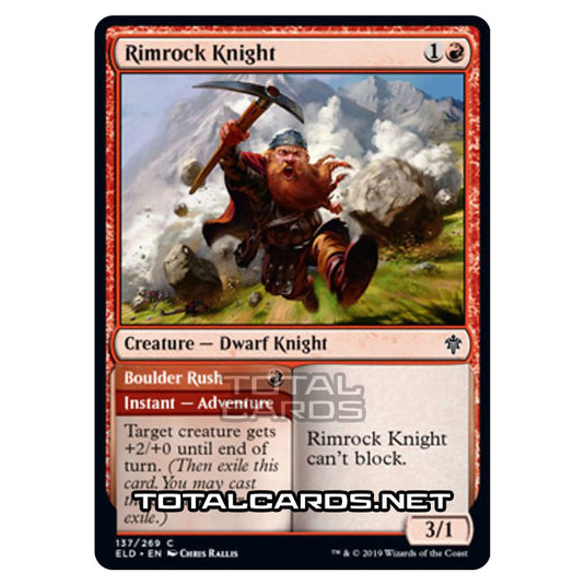 Magic The Gathering - Throne of Eldraine  - Rimrock Knight // Boulder Rush - 137/269