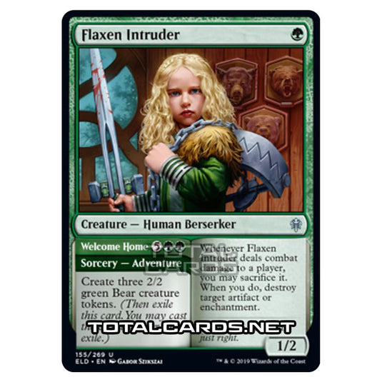 Magic The Gathering - Throne of Eldraine  - Flaxen Intruder // Welcome Home - 155/269