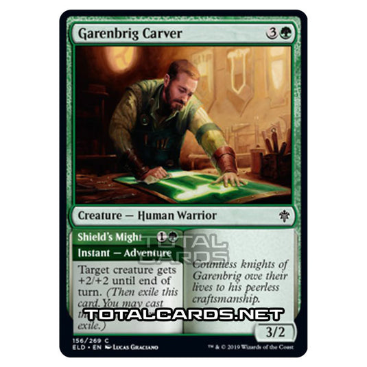 Magic The Gathering - Throne of Eldraine  - Garenbrig Carver // Shield's Might - 156/269