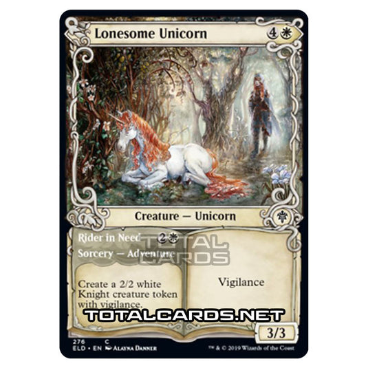 Magic The Gathering - Throne of Eldraine  - Lonesome Unicorn // Rider in Need - 276/269