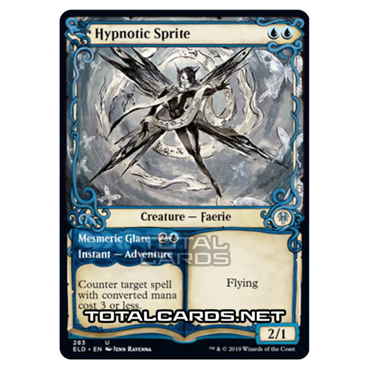 Magic The Gathering - Throne of Eldraine  - Hypnotic Sprite // Mesmeric Glare - 283/269