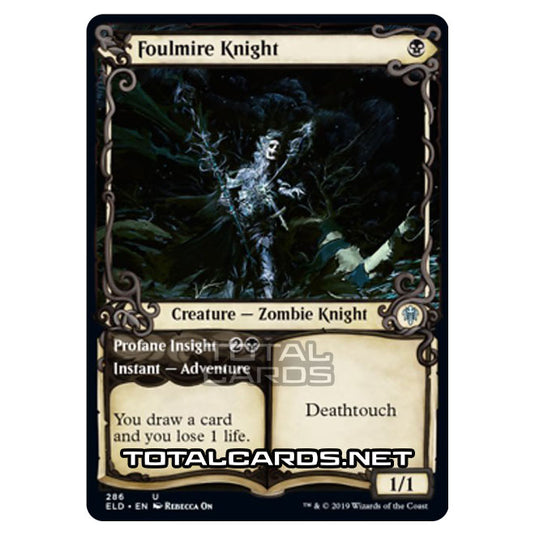 Magic The Gathering - Throne of Eldraine  - Foulmire Knight // Profane Insight - 286/269