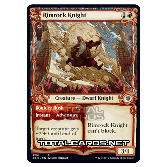 Magic The Gathering - Throne of Eldraine  - Rimrock Knight // Boulder Rush - 294/269