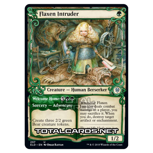 Magic The Gathering - Throne of Eldraine  - Flaxen Intruder // Welcome Home - 297/269