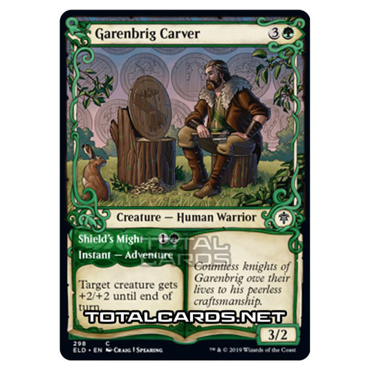 Magic The Gathering - Throne of Eldraine  - Garenbrig Carver // Shield's Might - 298/269