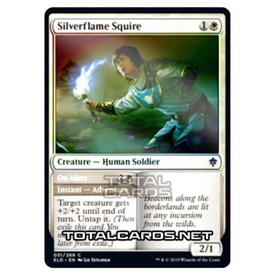 Magic The Gathering - Throne of Eldraine  - Silverflame Squire // On Alert - 31/269 (Foil)