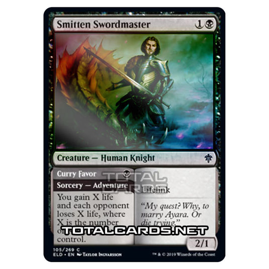 Magic The Gathering - Throne of Eldraine  - Smitten Swordmaster // Curry Favor - 105/269 (Foil)