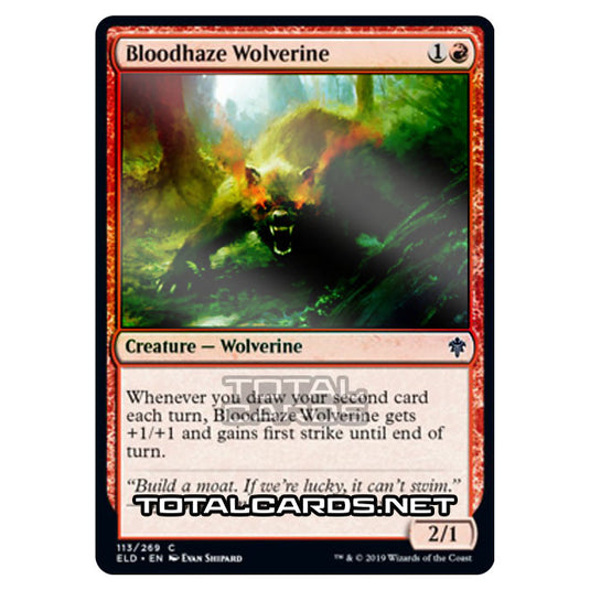 Magic The Gathering - Throne of Eldraine  - Bloodhaze Wolverine - 113/269 (Foil)