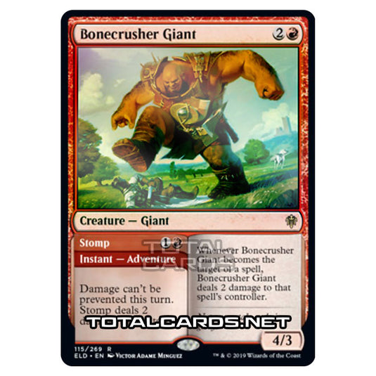 Magic The Gathering - Throne of Eldraine  - Bonecrusher Giant // Stomp - 115/269 (Foil)