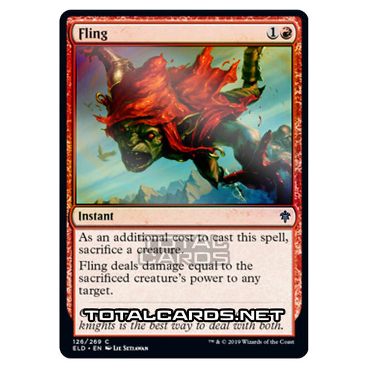 Magic The Gathering - Throne of Eldraine  - Fling - 126/269 (Foil)