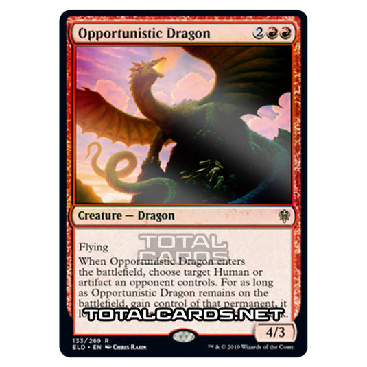 Magic The Gathering - Throne of Eldraine  - Opportunistic Dragon - 133/269 (Foil)